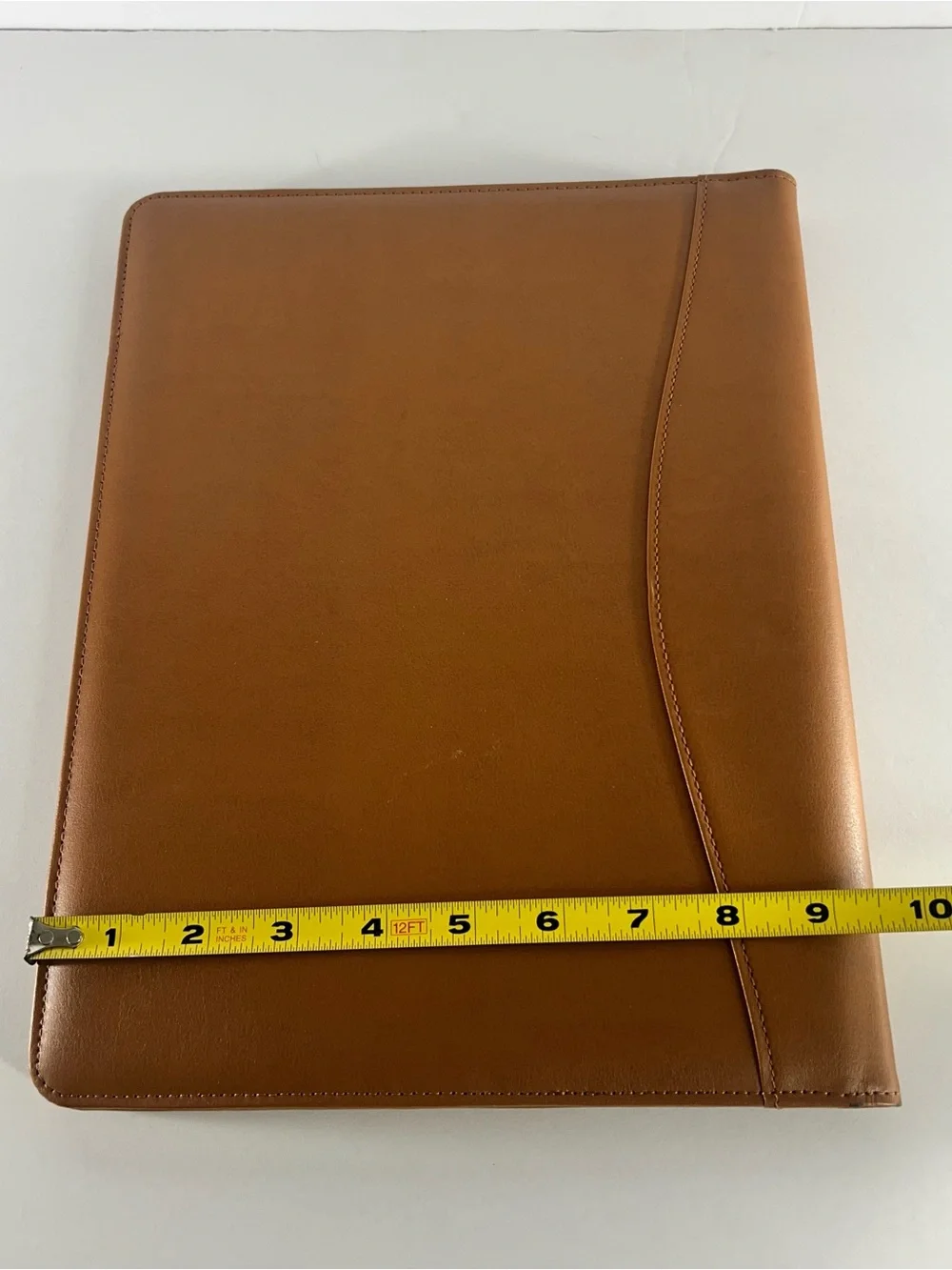 Leather Portfolio Folder in Cognac Brown